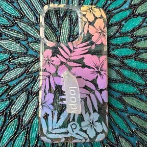 Iridescent pearl paradise loopy case for IPhone 13 Pro.